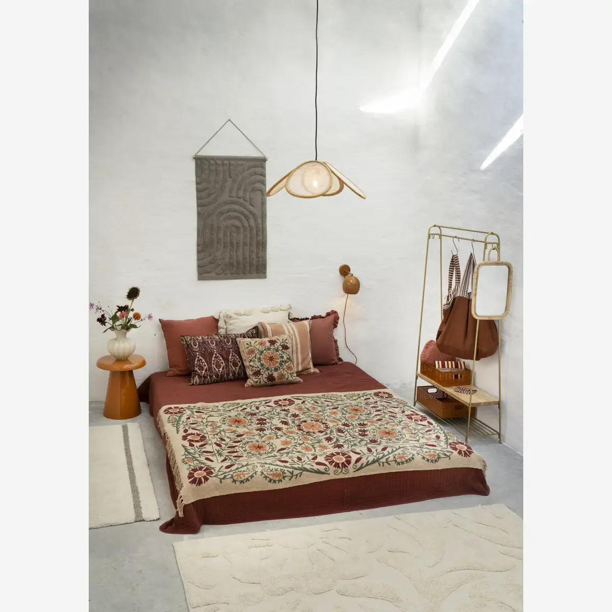 Διακοσμητικό Χαλί Τοίχου Tufted - Βαμβακερό Σκούρο Γκρι W60 x L90 cm Madam Stoltz