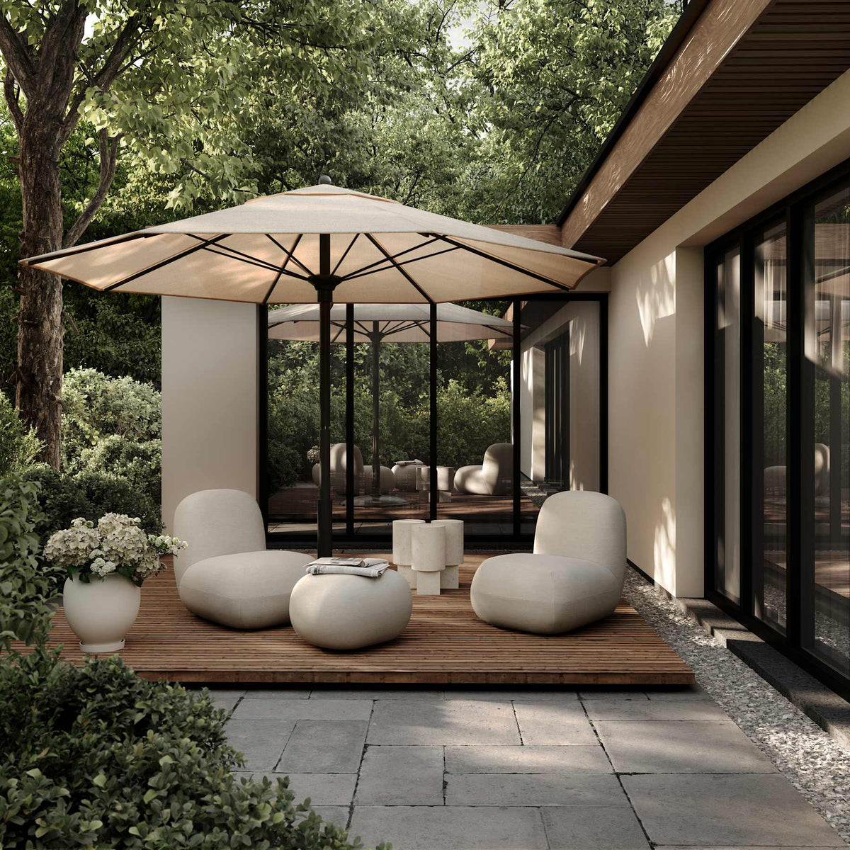 Γλάστρα Sunao Big - Κεραμική Άσπρη Birch H42 x W40 x L40 cm 101 COPENHAGEN