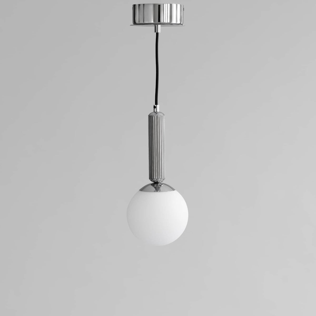 Κρεμαστό Φωτιστικό No. 2 - Αλουμίνιο Chrome Οπάλ Γυαλί H30 × Ø13,5 cm 101 COPENHAGEN