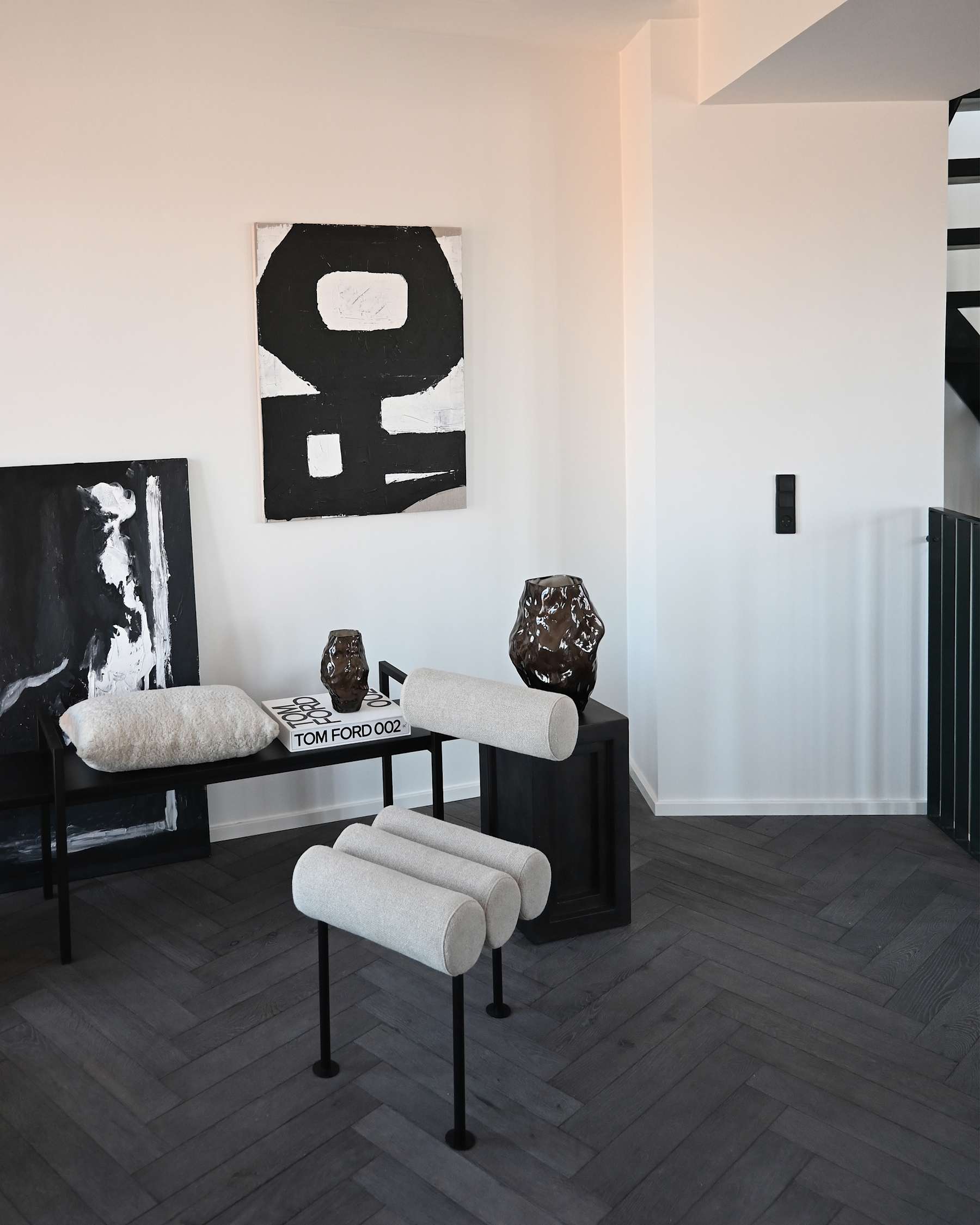 Καρέκλα Τραπεζαρίας Hiro - Ματ Μαύρος Ατσάλινος Σκελετός Λινό ΜπεζΎφασμα Sand (8047-2) H76 x W55 x L42 cm 101 COPENHAGEN