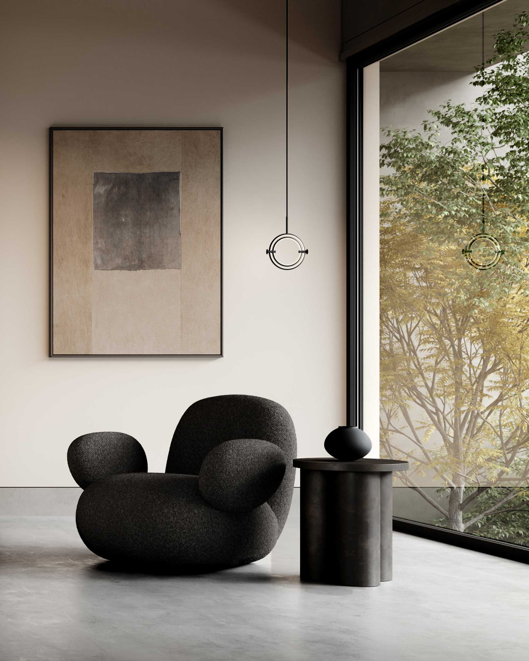 101 COPENHAGEN ΒΑΖΟ Βάζο Sunao Fat Petit Μαύρο Κεραμικό L18,5 x W18,5 x H14 101 COPENHAGEN