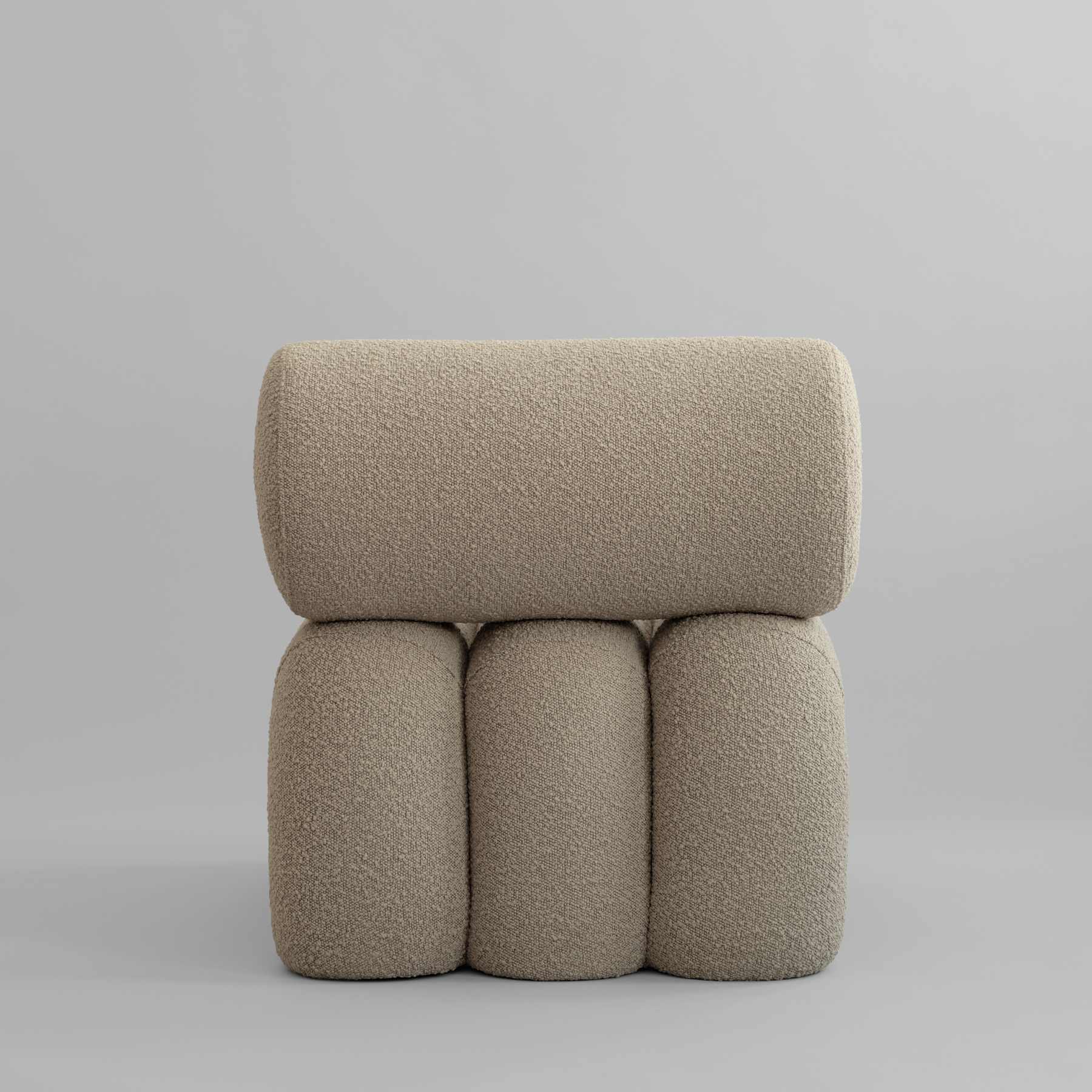 Πολυθρόνα Σαλονιού Foku - Μπουκλέ Ύφασμα Smoked Sand H70 x W65 x L90 cm 101 COPENHAGEN