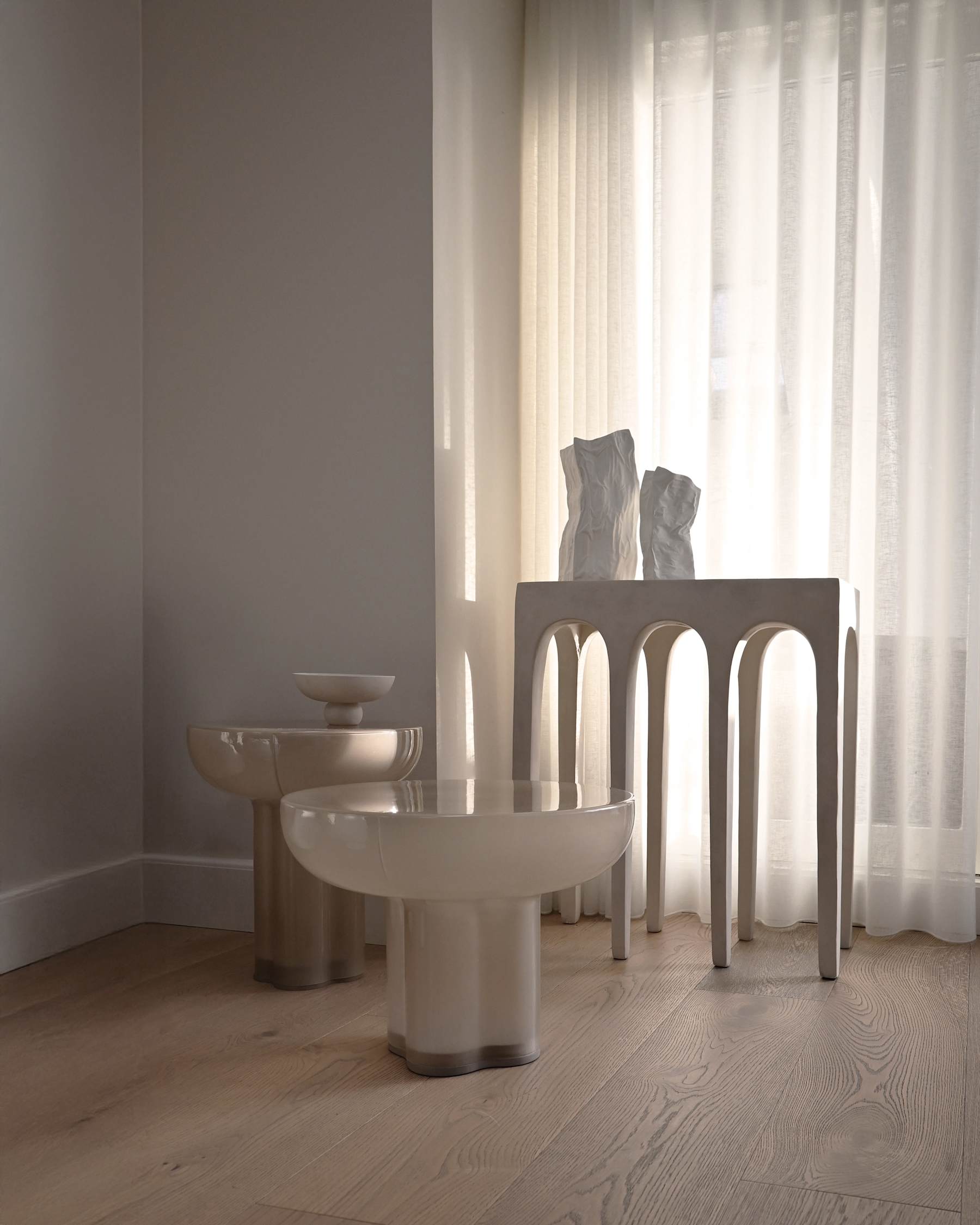 Κονσόλα Bow / Μπεζ / Σκυρόδεμα L70,5 x W33,5 x H80 101 COPENHAGEN