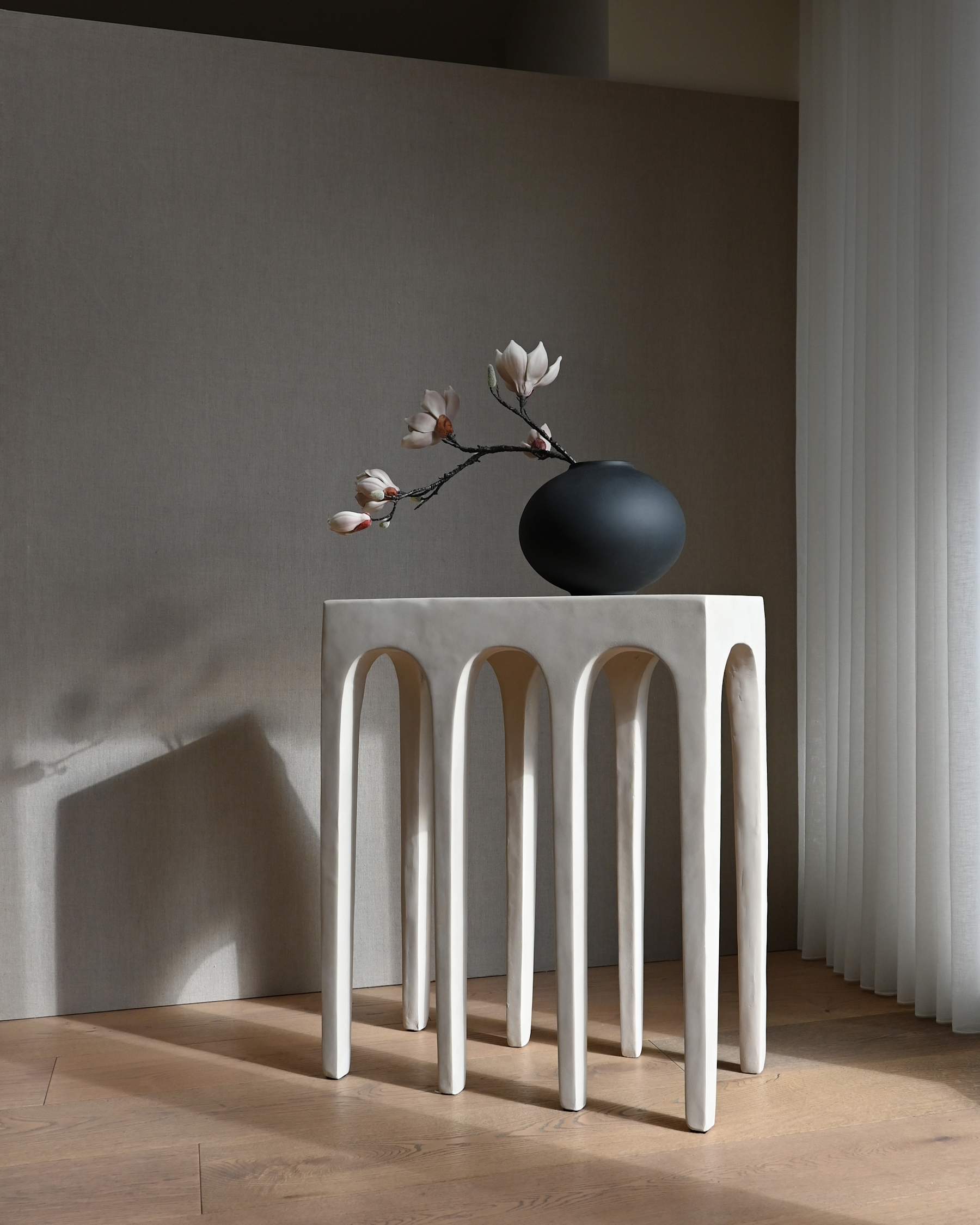 101 COPENHAGEN ΒΑΖΟ Βάζο Sunao Fat Mini Μαύρο / Κεραμικό L28 x W28 x H22 101 COPENHAGEN