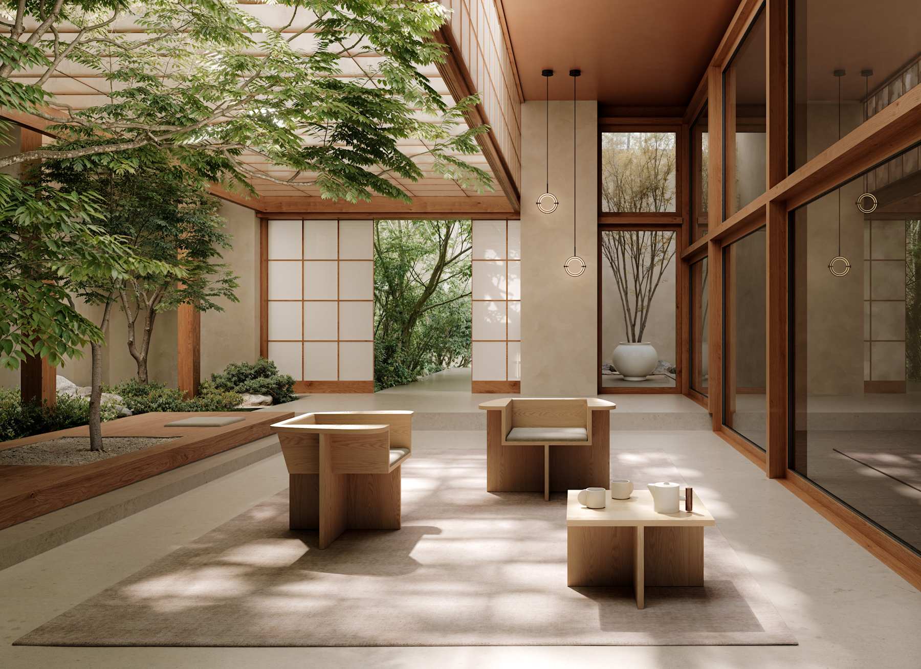 Τραπεζάκι Σαλονιού Brutus - Φυσικό Ξύλο Δρυός H36 x W60 x L60 cm 101 COPENHAGEN