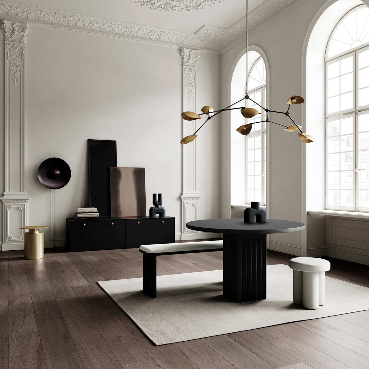 Τραπεζαρία Arc - Δρυς Coffee Black Ø120 x H74 cm 101 COPENHAGEN