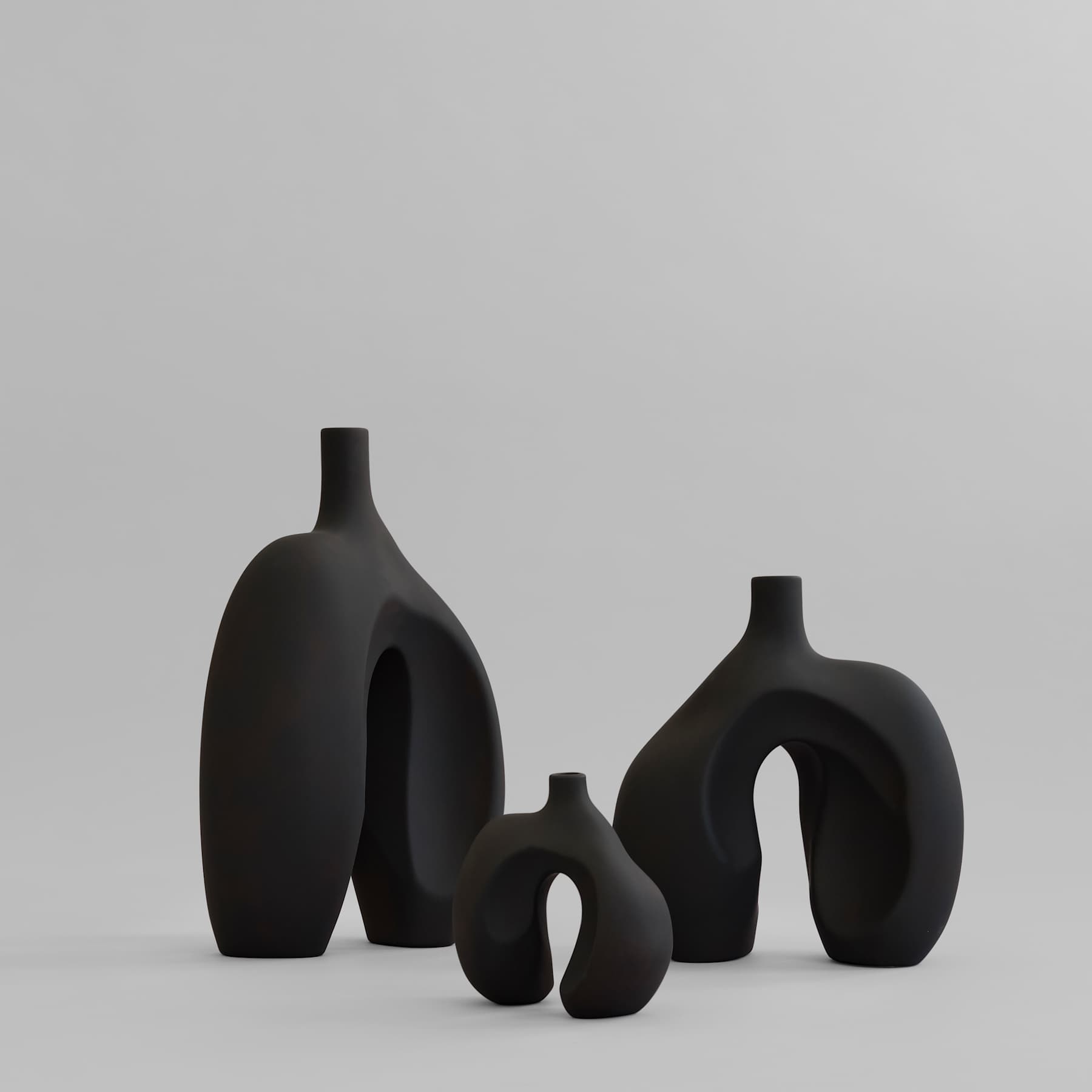 101 COPENHAGEN ΒΑΖΟ Βάζο Ni Medio / Απόχρωση Coffee / Κεραμικό L24 / W21 / H43 CM 101 COPENHAGEN