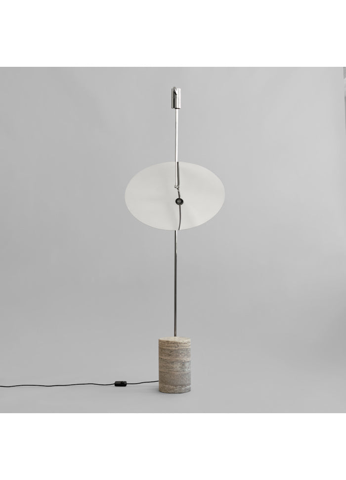 Φωτιστικό Δαπέδου Moon - Silver Τραβερτίνη/Σίδερο/ Χρωμέ H188 x W65 x L63 cm 101 COPENHAGEN