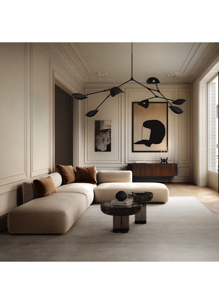 101 COPENHAGEN Coffee Table Τραπέζι Crown Table Low Smoked Forest Φυσητό Γυαλί Lx55 x W55 x H41 101 COPENHAGEN