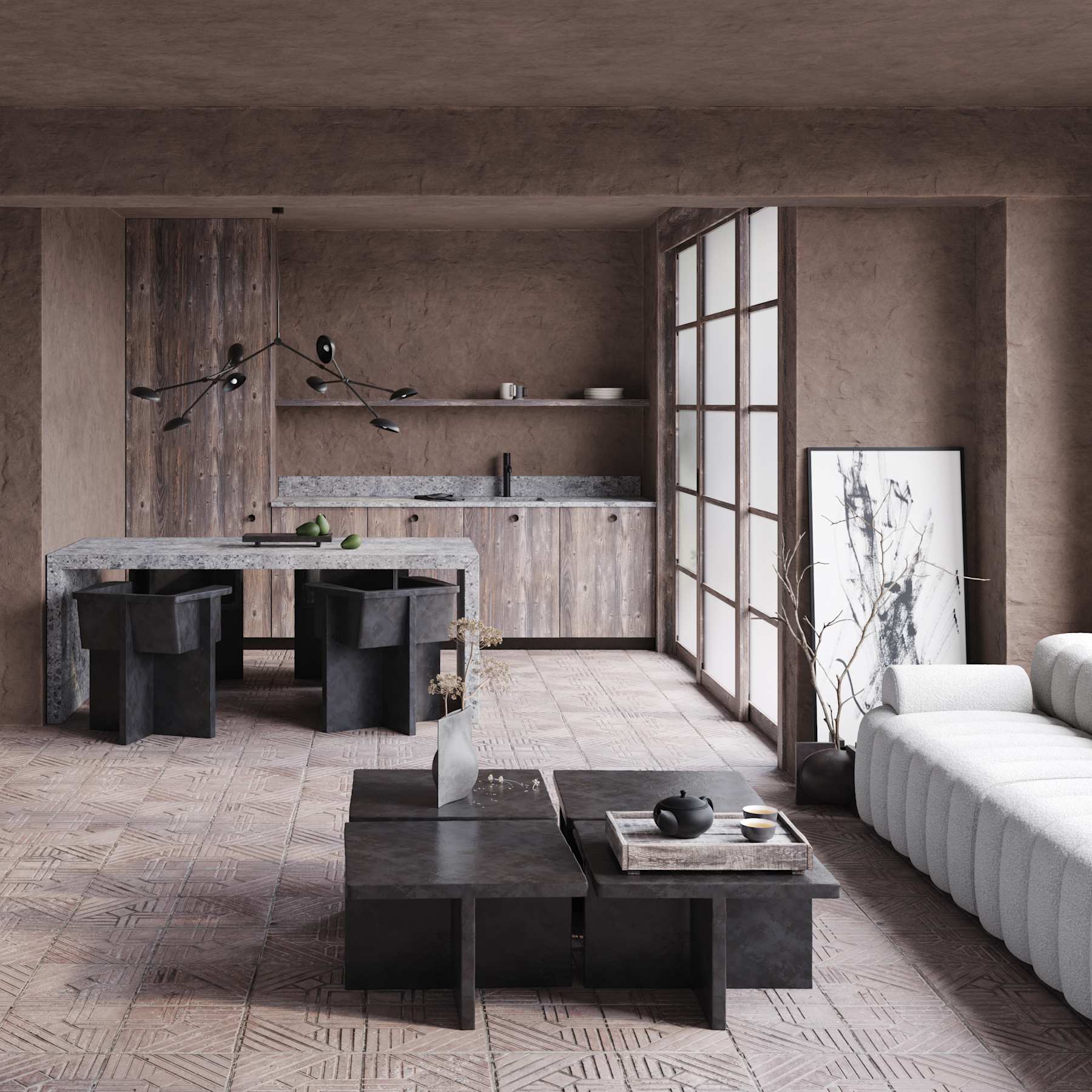 Φωτιστικό Οροφής Drop Chandelier - Bronze (5m) L158 x W120 x H85 101 COPENHAGEN