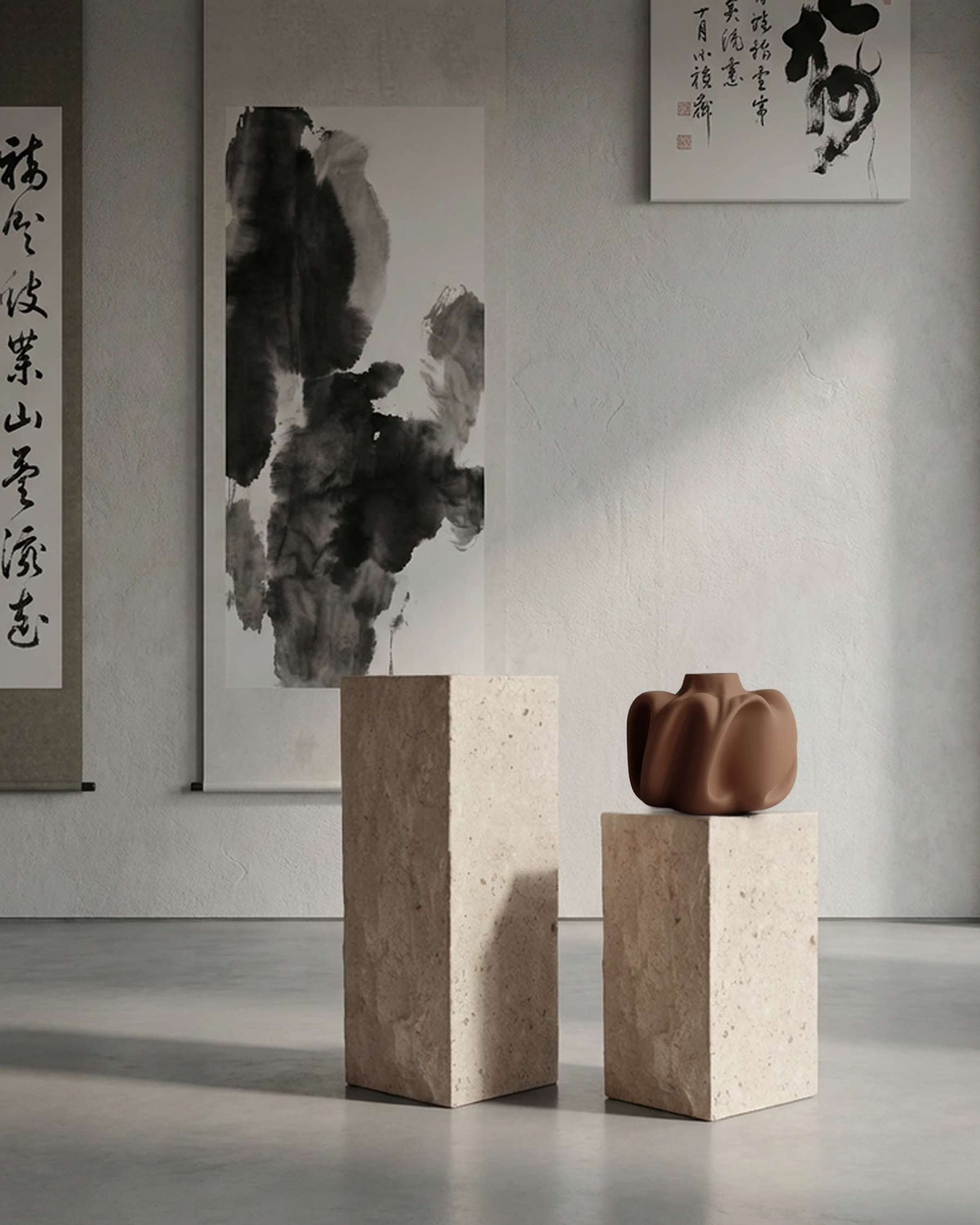 Βάζο Wabi Medio - Κεραμικό Ανοιχτό Καφέ H29 x W35 x L35 cm 101 COPENHAGEN