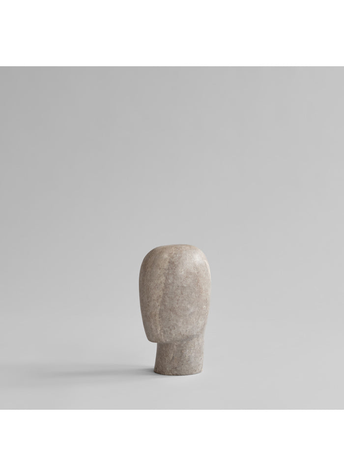 ead Sculpture, Mini - Silver Travertine Η25xL14xW16cm 101 COPENHAGEN