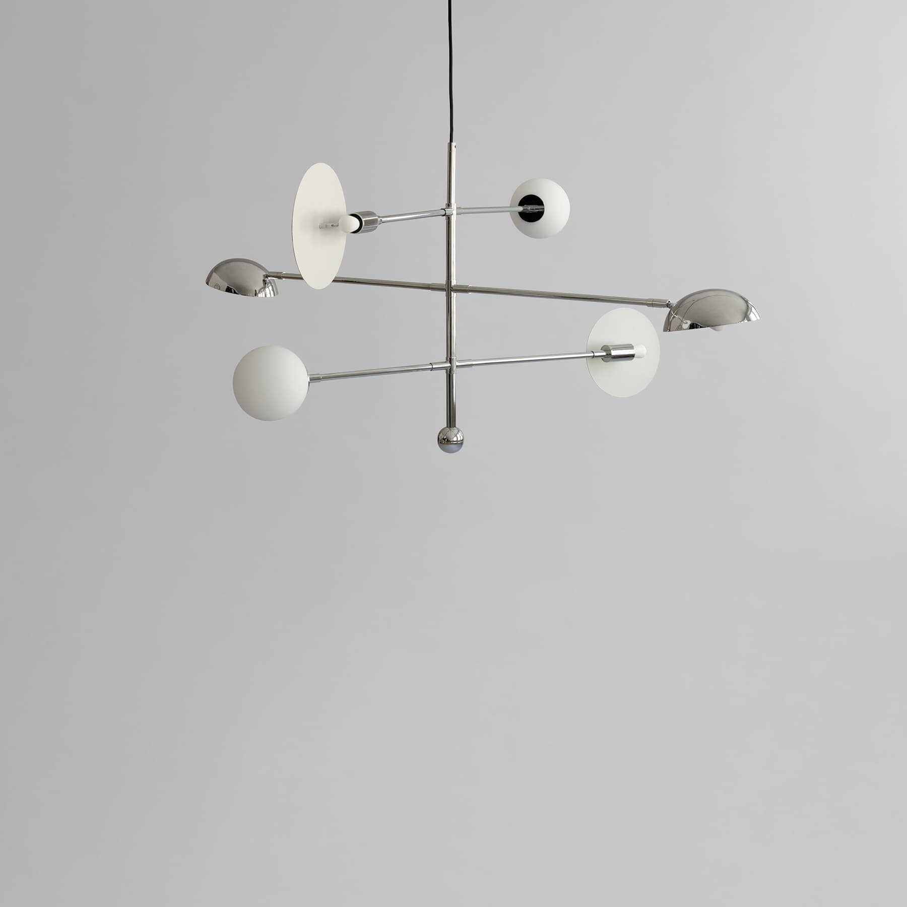 Φωτιστικό Οροφής Sahn Chandelier - Chrome (5m) L25 x W125 x H58 cm 101 COPENHAGEN