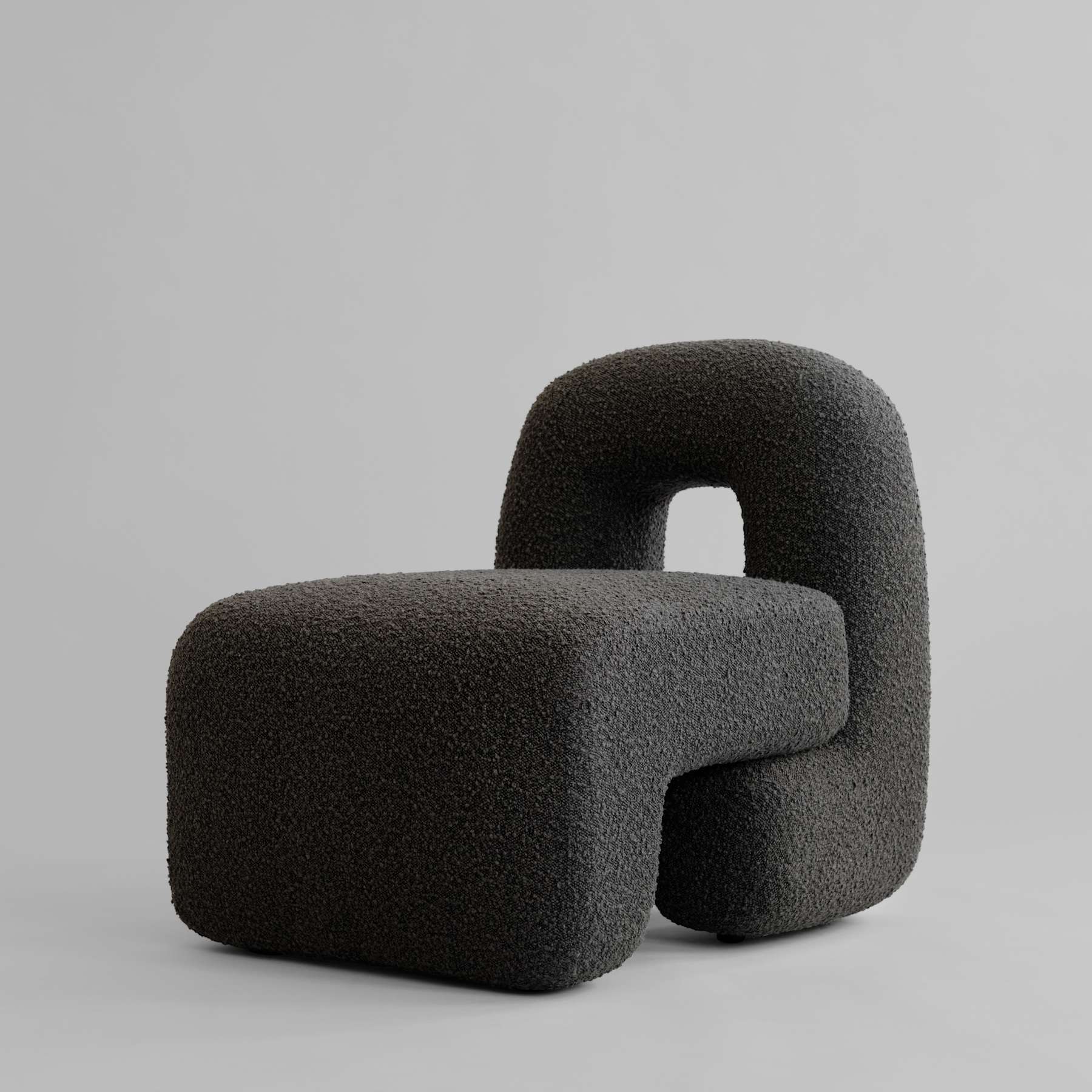 101 COPENHAGEN Καρεκλα Καρέκλα Daiku Lounge Chair Μπουκλέ Deep Taupe L60xW73xH73 CM 101 COPENHAGEN