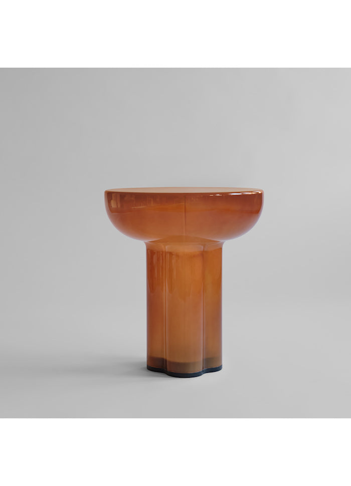 Τραπέζι, Crown Table, Tall Caramel Φυσητό Γυαλί Η50x45x45cm, 101 COPENHAGEN