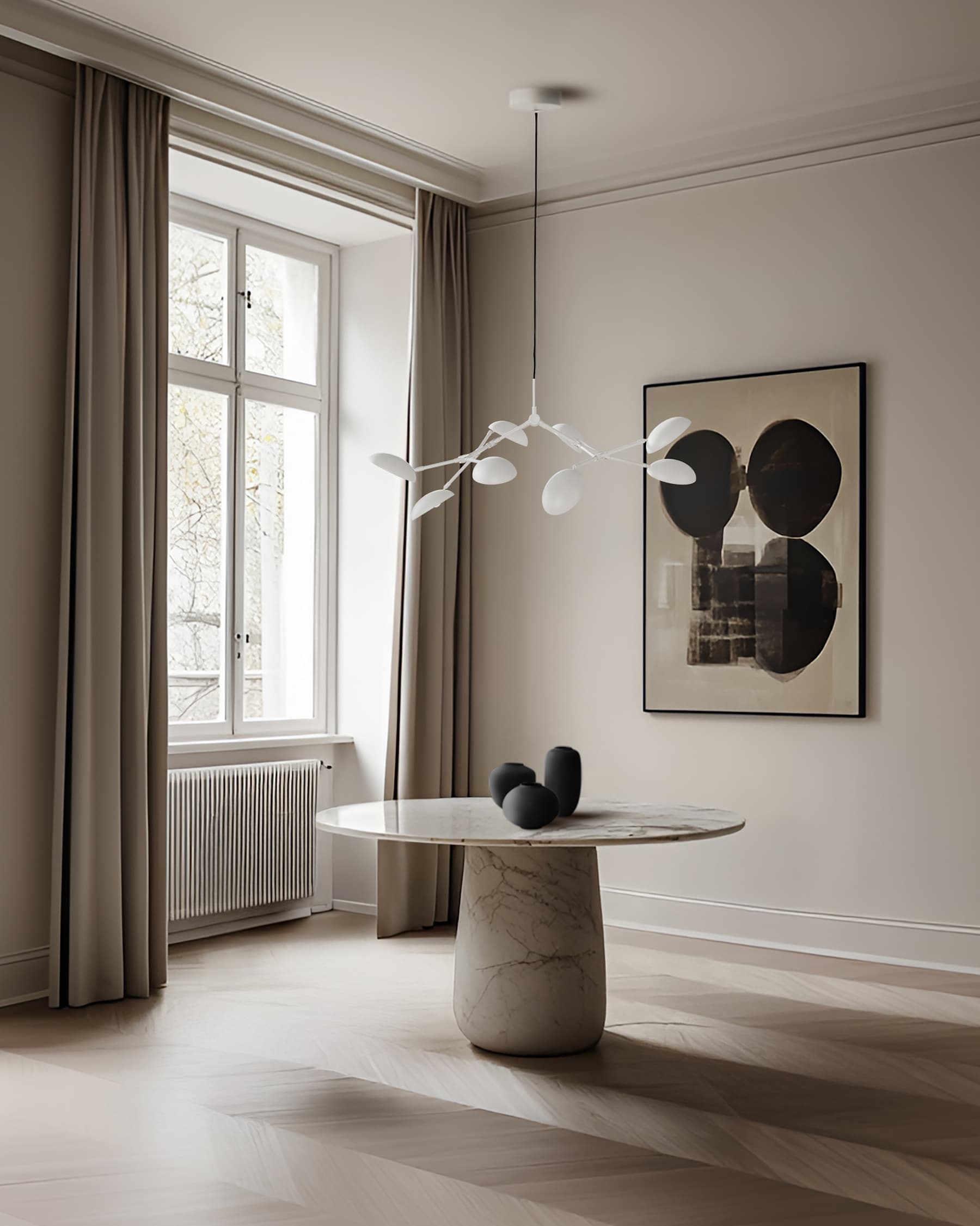 Φωτιστικό Οροφής Drop Mini - Λευκό Ατσάλι (5m) H54 x W78,5 x L111 cm 101 COPENHAGEN