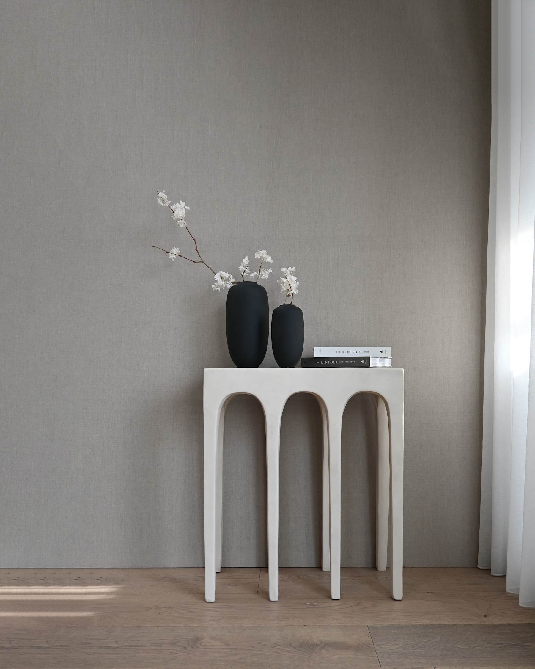 101 COPENHAGEN ΒΑΖΟ Βάζο Sunao Slim Petit  Μαύρο Κεραμικό L12 x W12 x H22 101 COPENHAGEN