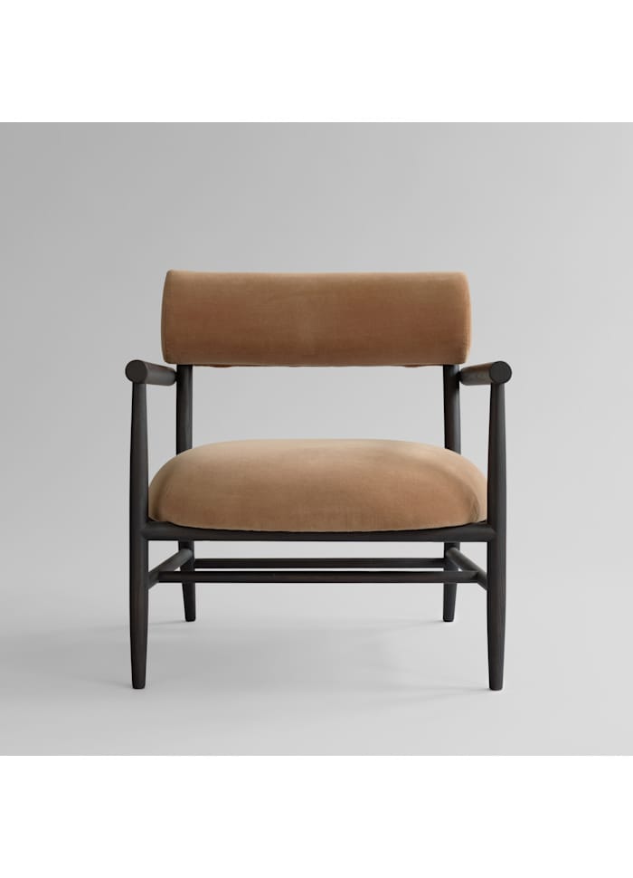 me Σκουρο Καφε - Μαύρο Ξύλο Oak - Velvet Μπεζ Desert H73,5 x W69 x L71 cm 101 COPENHAGEN