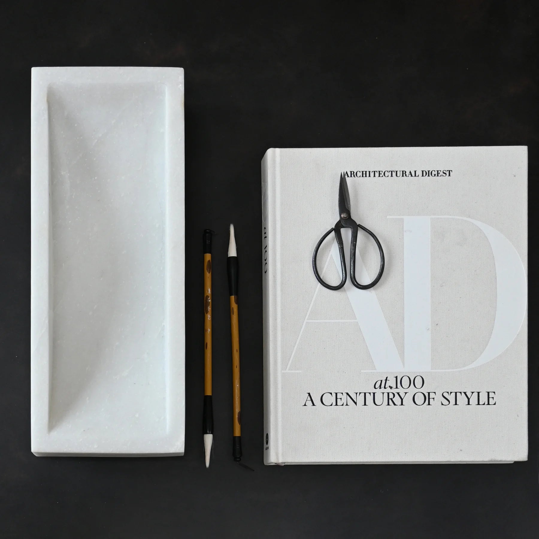 101 COPENHAGEN Διακοσμητικo Μπολ Διακοσμητικός Δίσκος Φορμαλισμού από Μάρμαρο White L40xW15xH8,5cm 101 COPENHAGEN