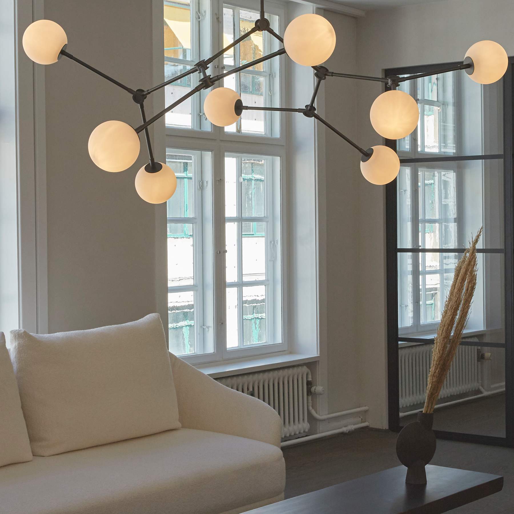 Φωτιστικό Οροφής Drop Chandelier Bulp - Grey (5m)  L157 x W85 x H15 cm 101 COPENHAGEN