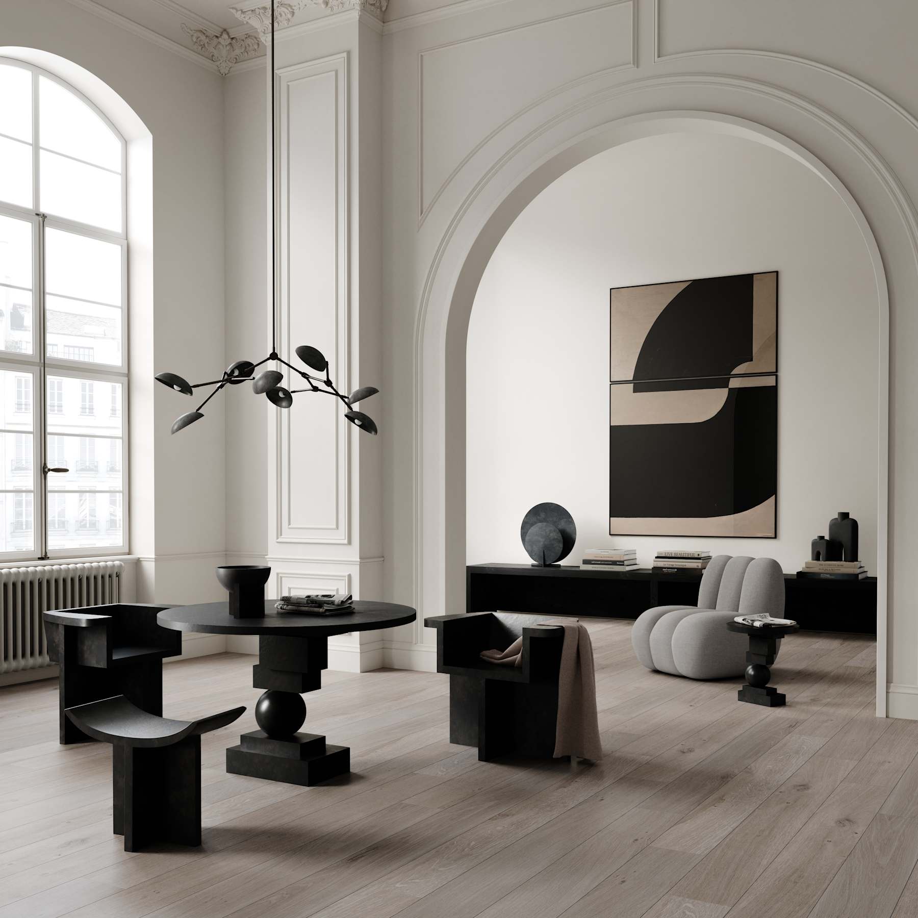 Φωτιστικό Οροφής Drop Chandelier Mini - Οξειδωμένο Αλουμίνιο Σίδερο L111 x W78,5 x H54 cm 101 COPENHAGEN