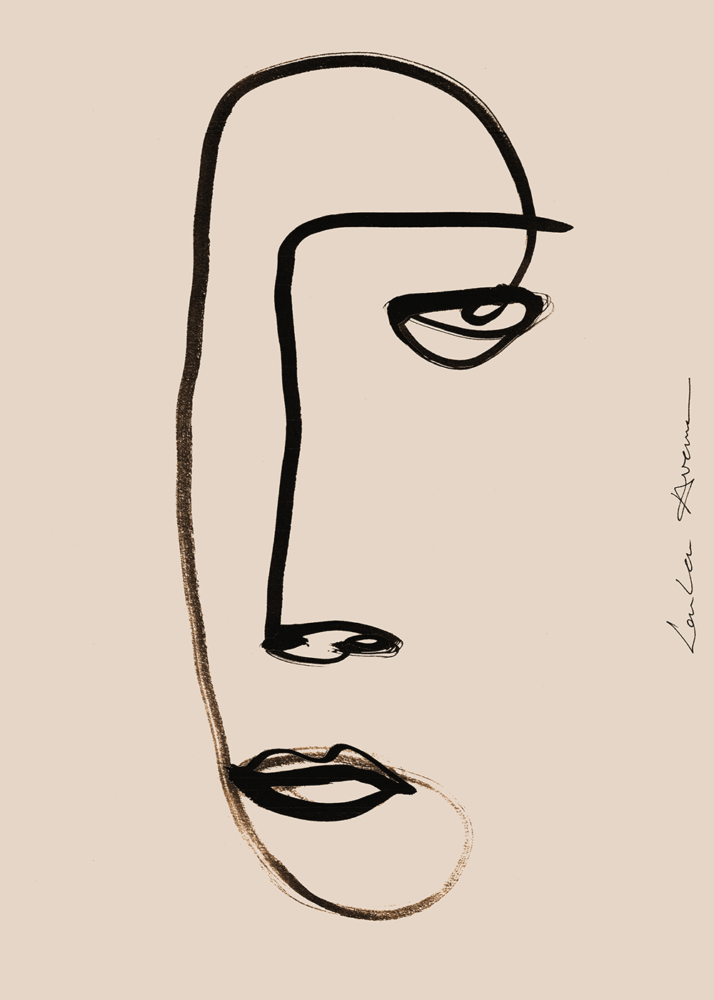 PAPER COLLECTIVE Poster Πόστερ, Serious Dreamer, Μπεζ/Μαύρο, 50x70, Sustainable Paper, PAPER COLLECTIVE