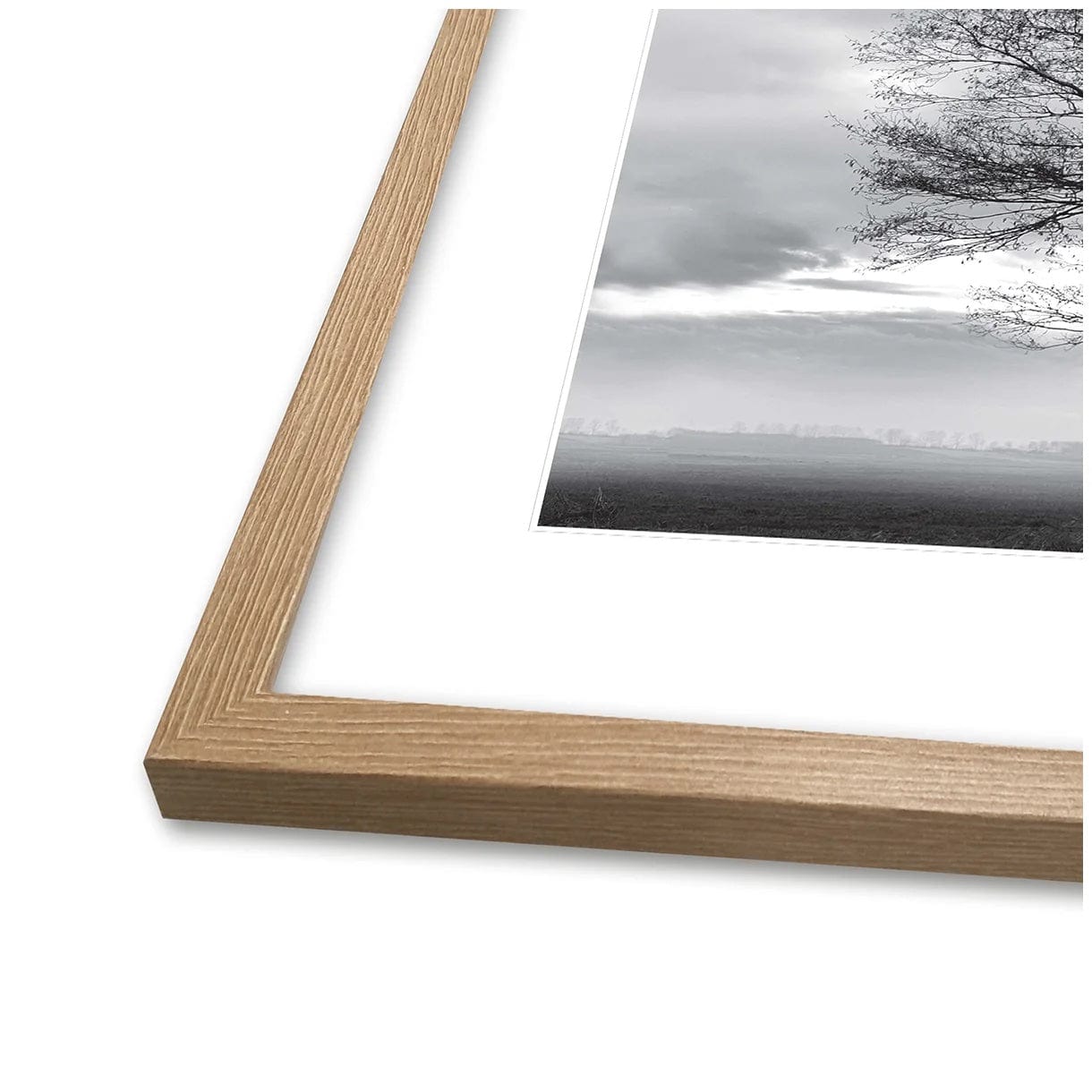 INCADO Κορνίζα Κορνίζα Nordic Line Safety Slim Φυσικό Ξύλο Γυαλί 50x70 cm INCADO