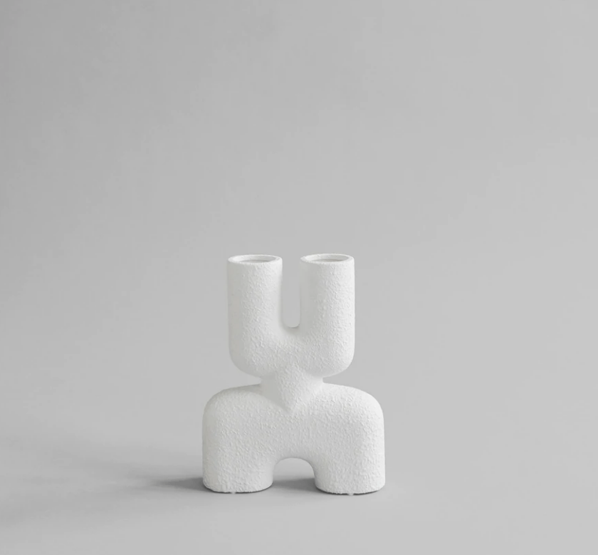 101 COPENHAGEN Βάζο Βάζο, Cobra Double Mini, Κεραμικό, Λευκό, 28x65x22 cm, 101 COPENHAGEN
