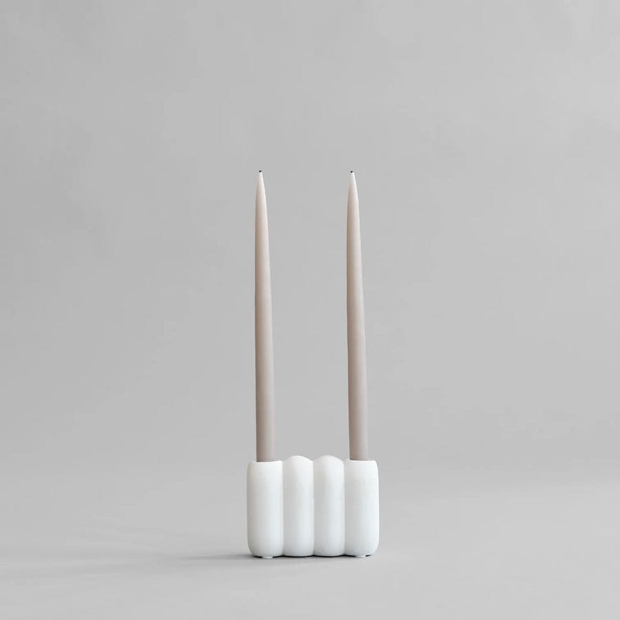 101 COPENHAGEN Κηροπήγιο Κηροπήγιο Tube Mini Kεραμικό Άσπρο L14.5xW6xH11cm, 101COPENHAGEN