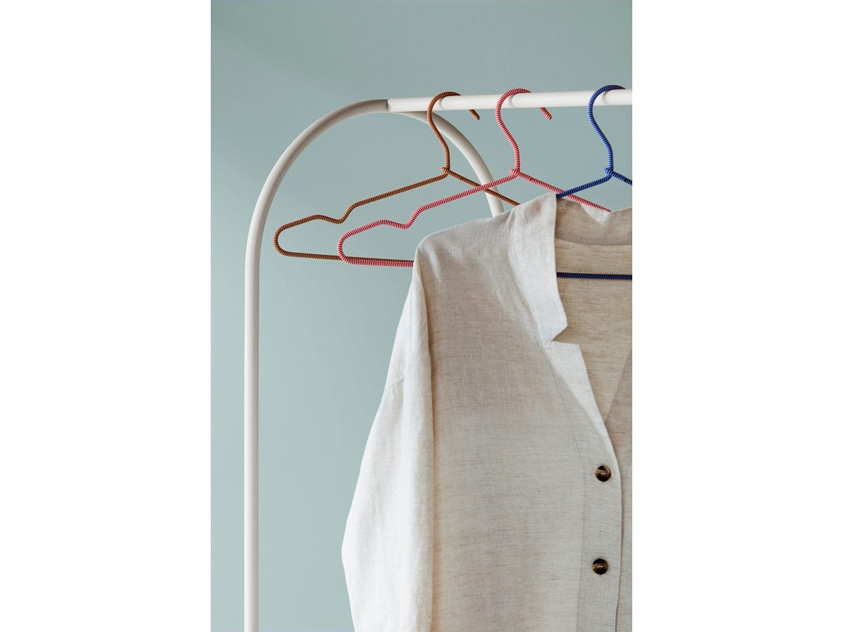 Broste Copenhagen Κρεμάστρα Κρεμάστρα με Καθρέπτη Δαπέδου Archie Rack Άσπρη, Powder Coated Μεταλλική /Mirror Glass W70xD40xH180 cm Broste Copenhagen