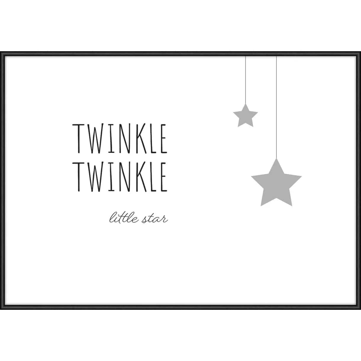 INCADO Poster Πόστερ Twinkle Twinkle Ασπρό 40x50 cm INCADO