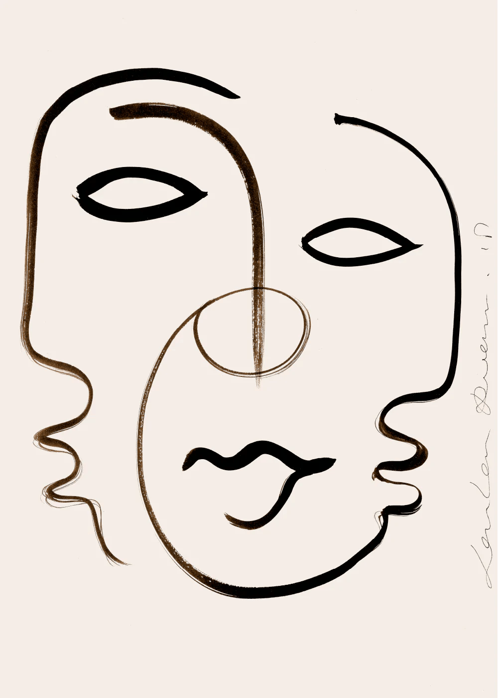 PAPER COLLECTIVE Poster Πόστερ,  We Are One, 30x40, Μπεζ/Μαύρο, Sustainable Paper, PAPER COLLECTIVE