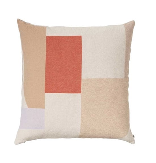 Broste Copenhagen Κάλλυμα Μαξιλαριού KARLA' Κάλυμμα μαξιλαριού Βαμβακερό PUMPKIN Πορτοκαλί/ Ζεστό Μπεζ W60XL60CM Broste Copenhagen