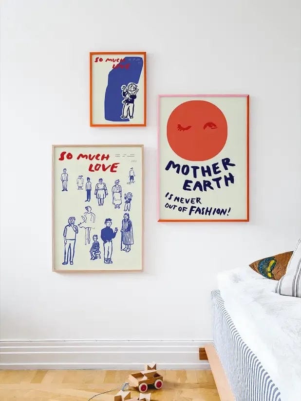 PAPER COLLECTIVE Poster Πόστερ Mother Earth, Μπεζ/Κόκκινο, 50Χ70, Sustainable Paper, Paper Collective
