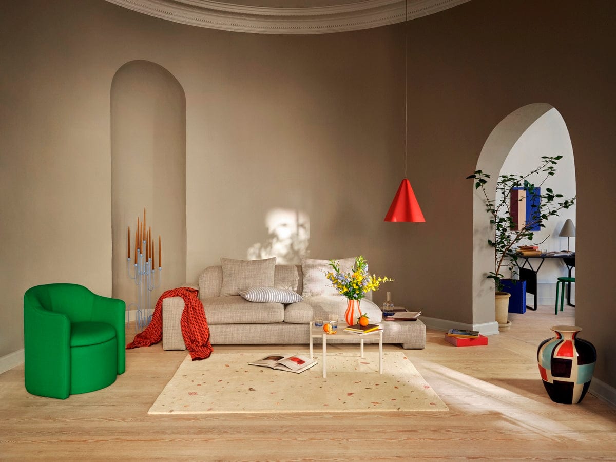 Broste Copenhagen Φωτιστικό οροφής Φωτιστικό PENDANT Σιδερένιο Πορτοκαλί/Κόκκινο Ø30XH29 cm Broste Copenhagen