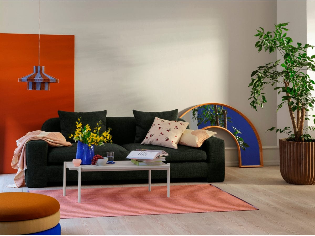 Broste Copenhagen Χαλί Χαλί LAMEL Βαμβακερό Κάμελ/Ροζ W140xL200 cm Broste Copenhagen