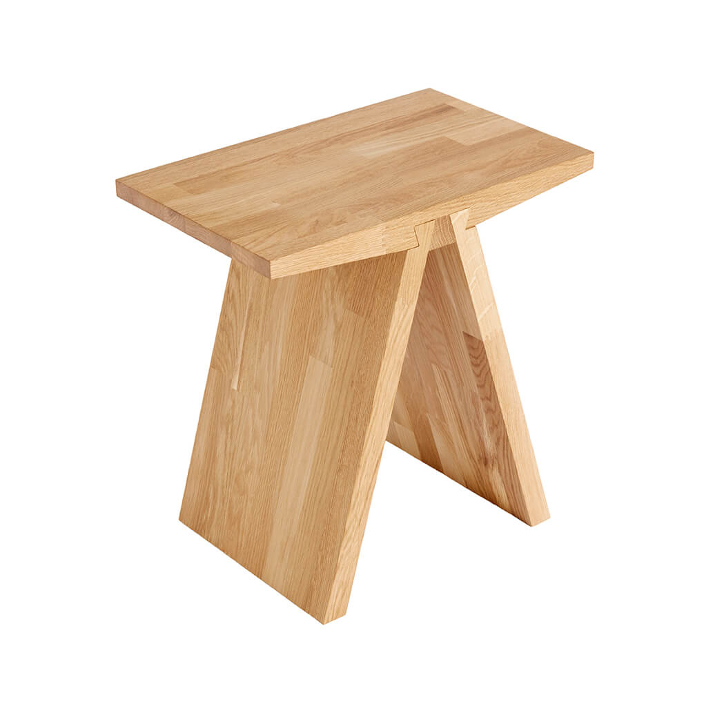MUUBS Σκαμπό Angle Σκαμπό Ξύλινο Φυσικό W: 45 H: 45 D: 29 cm MUUBS