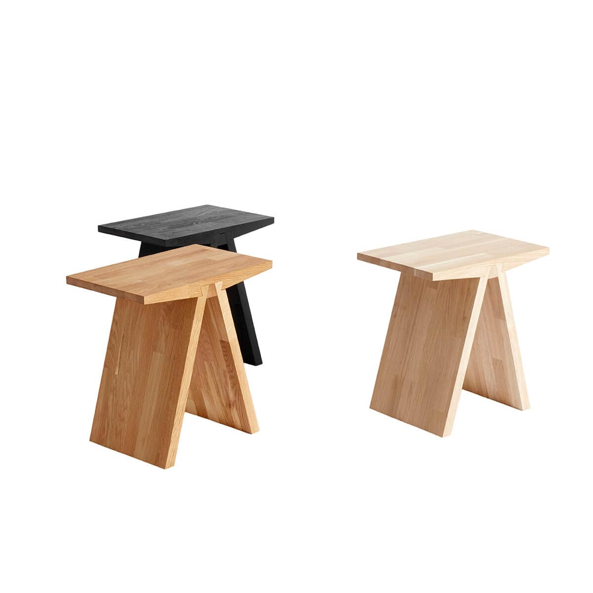 MUUBS Σκαμπό Angle Σκαμπό Ξύλινο Φυσικό W: 45 H: 45 D: 29 cm MUUBS