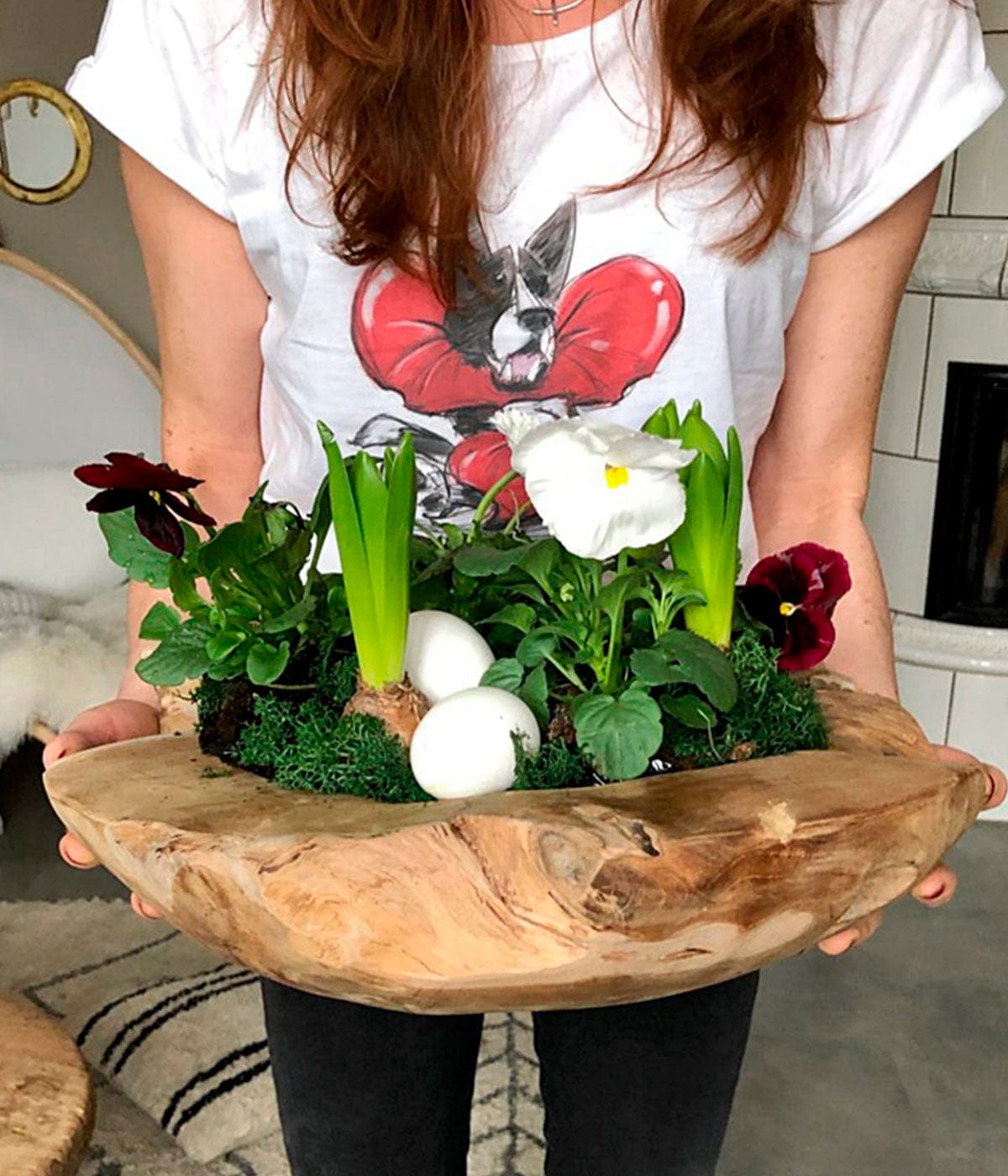 MUUBS Διακοσμητικo Μπολ Διακοσμητικό Μπολ Rustic Teak 40 Ξύλινο Φυσικό Ø40xH8 cm MUUBS