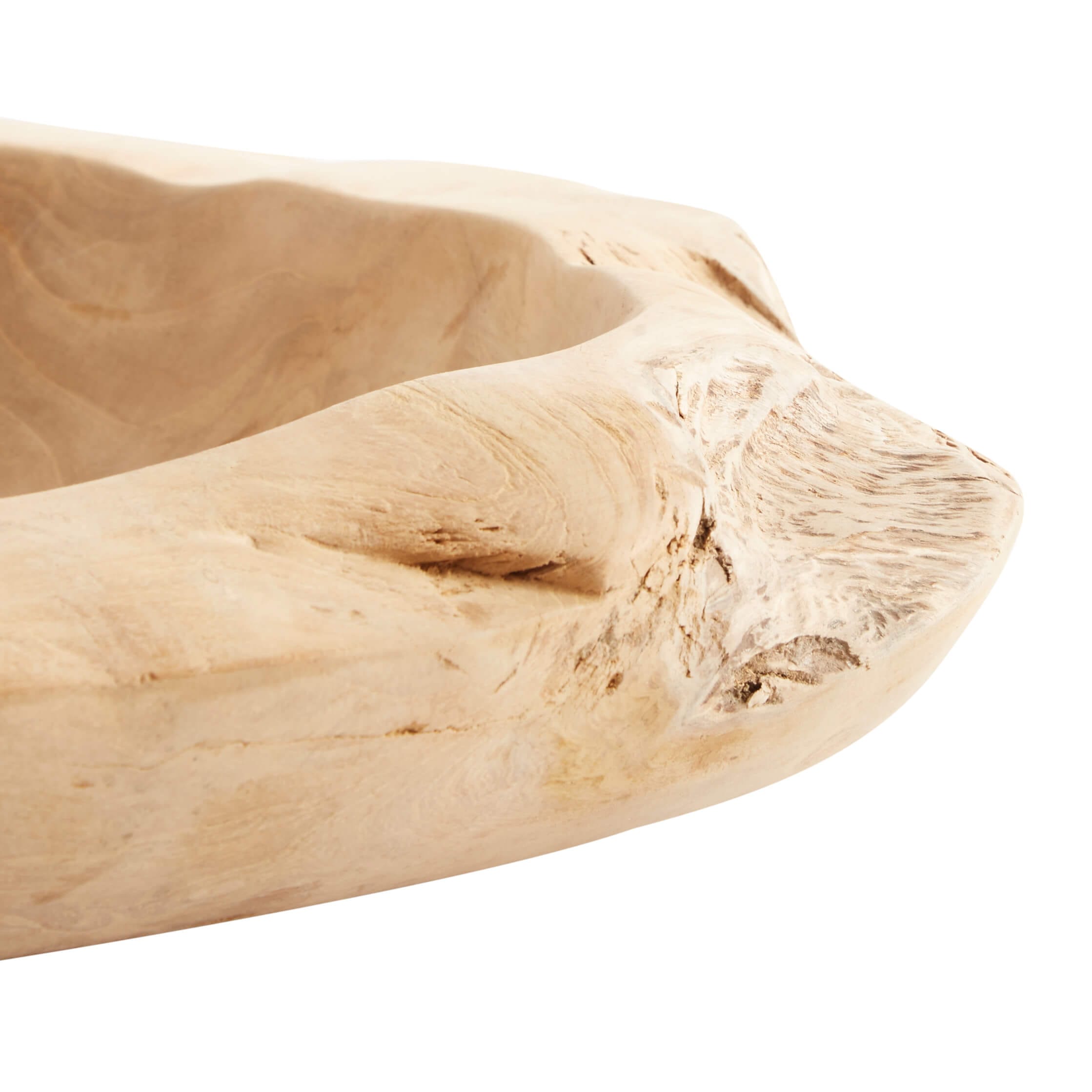 MUUBS Διακοσμητικo Μπολ Διακοσμητικό Μπολ Rustic Teak 40 Ξύλινο Φυσικό Ø40xH8 cm MUUBS