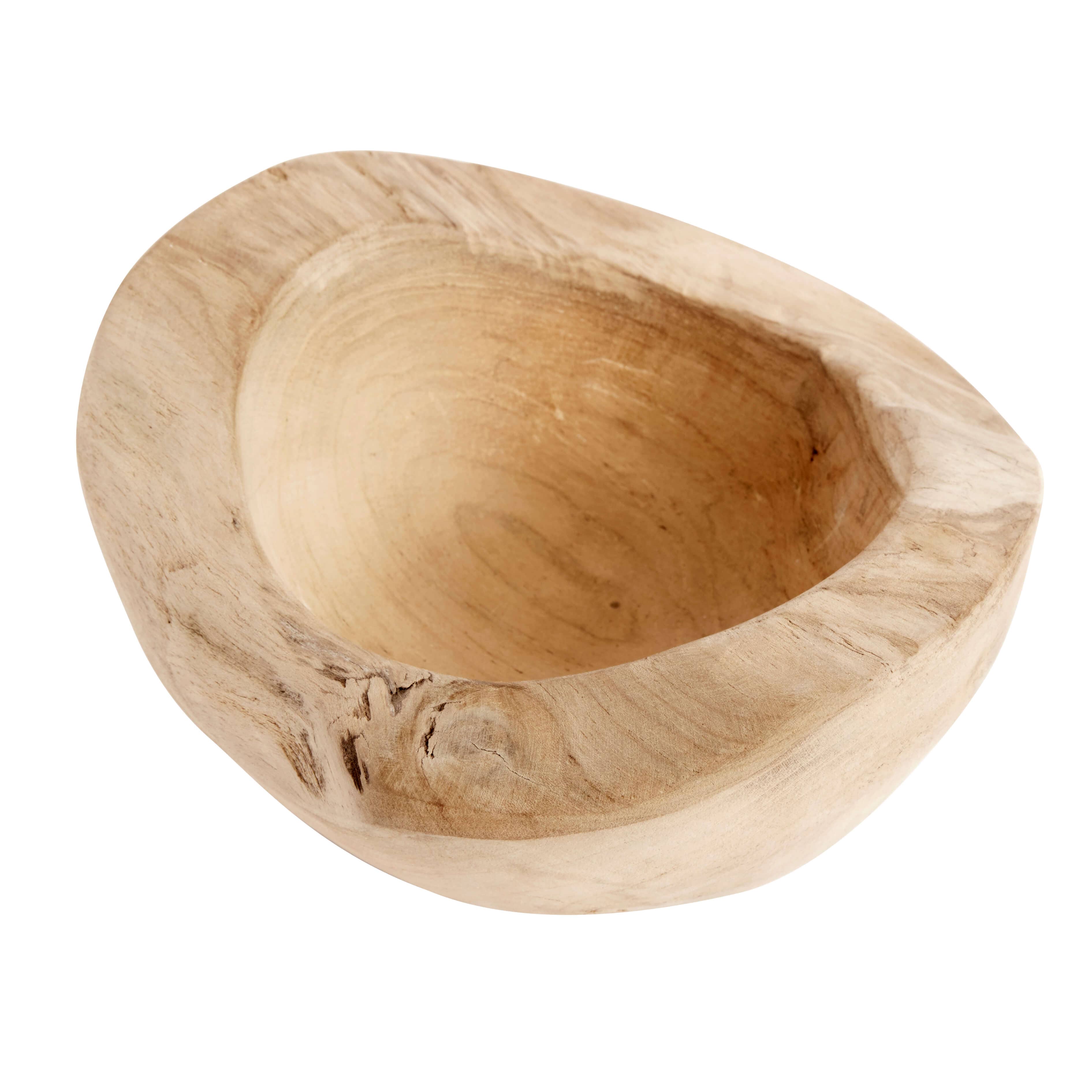 MUUBS Διακοσμητικo Μπολ Μπολ Rustic 13 Φυσικό Ξύλο Teak Ø13H7 cm MUUBS
