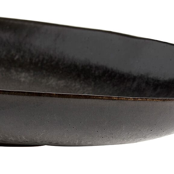 MUUBS Διακοσμητική Πιατέλα Πιατέλα Mame Oval Κεραμική Καφέ/Μαύρο 13,5x36,5xH3,5 cm MUUBS