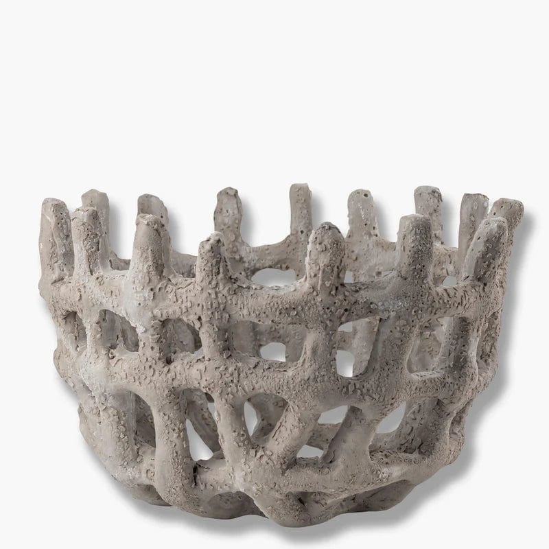 METTE DITMER Διακοσμητικό Μπολ Διακοσμητικό Μπολ Braided Bowl Πέτρα Ρητίνης Μπέζ Ø19xH12.5 cm METTE DITMER