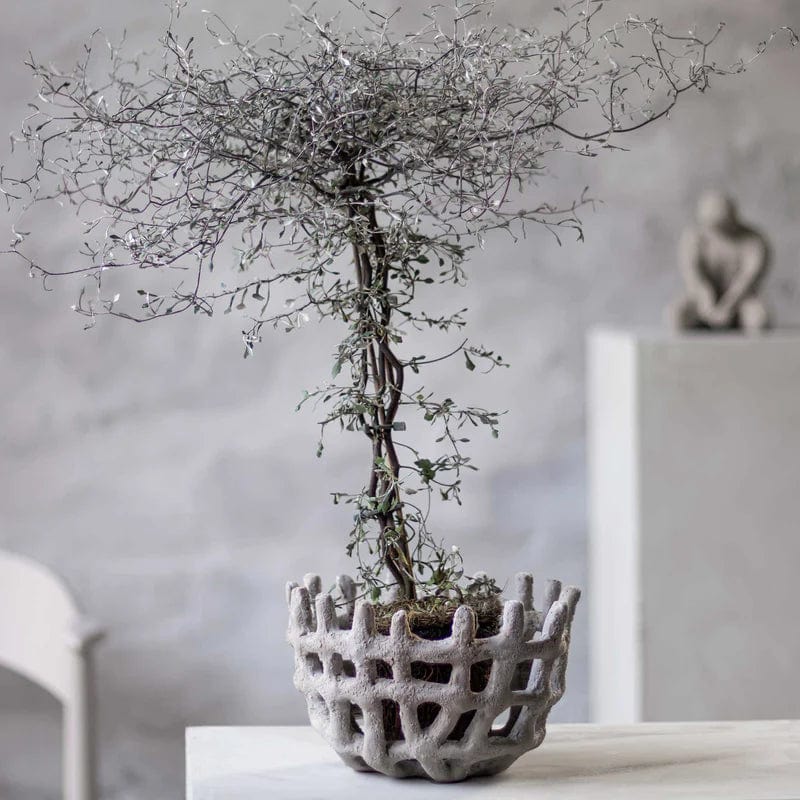 METTE DITMER Διακοσμητικό Μπολ Διακοσμητικό Μπολ Braided Bowl Πέτρα Ρητίνης Μπέζ Ø19xH12.5 cm METTE DITMER