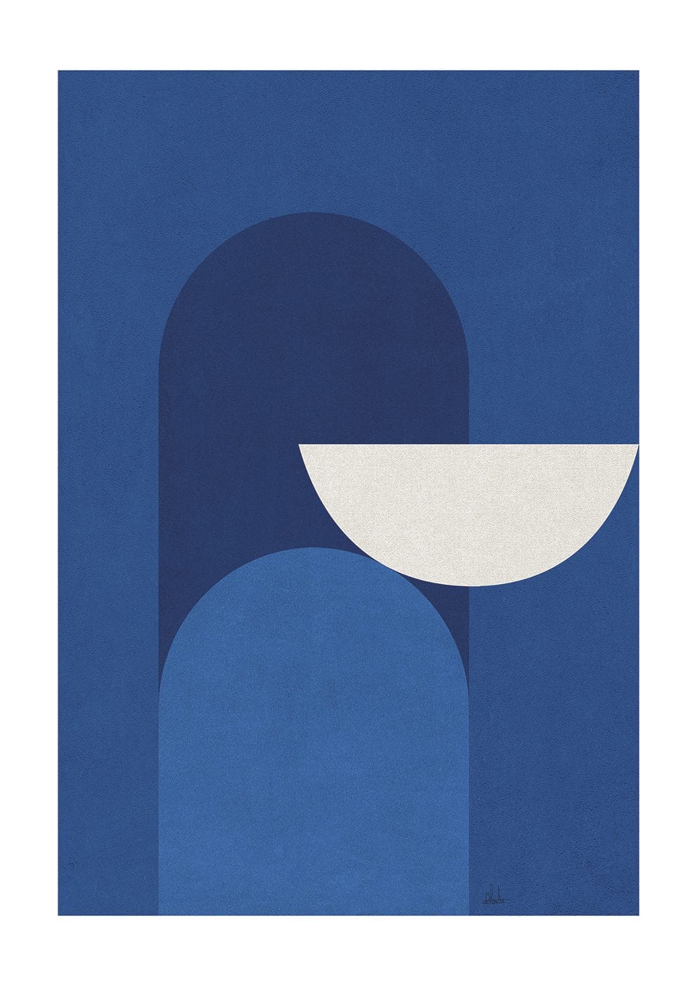 THE POSTER CLUB Poster Πόστερ, Alexandra Papadimouli, Abstract Blue (30x40cm), Μπλε, Sustainable Paper,THE POSTER CLUB