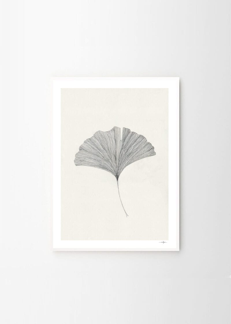 THE POSTER CLUB Poster Πόστερ, Ginkgo Leaf, Ana Frois, (40x50) cm, Μαύρο/Εκρού, Sustainable Paper, THE POSTER CLUB