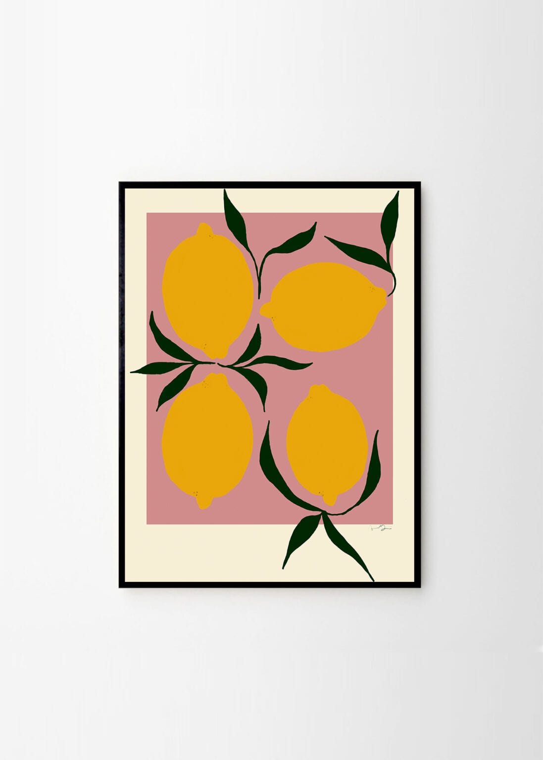 THE POSTER CLUB Poster Πόστερ, Pink Lemon, Anna Mörner, (50x70) cm, Κίτρινο, Sustainable Paper,THE POSTER CLUB