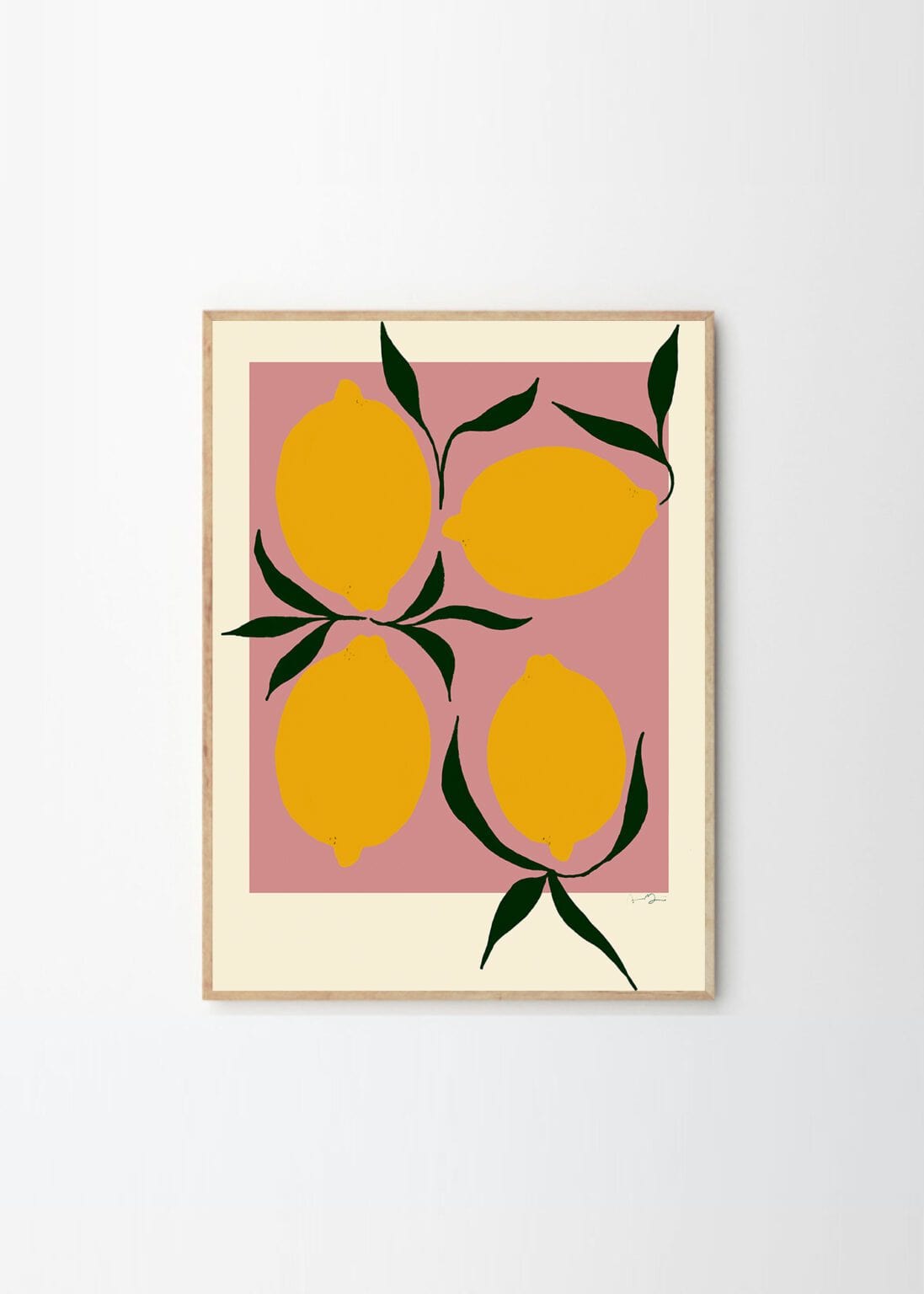 THE POSTER CLUB Poster Πόστερ, Pink Lemon, Anna Mörner, (50x70) cm, Κίτρινο, Sustainable Paper,THE POSTER CLUB