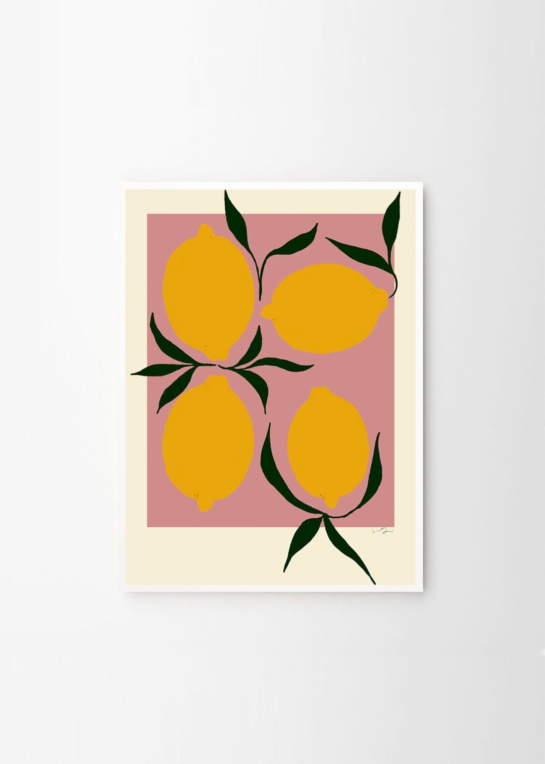 THE POSTER CLUB Poster Πόστερ, Pink Lemon, Anna Mörner, (50x70) cm, Κίτρινο, Sustainable Paper,THE POSTER CLUB