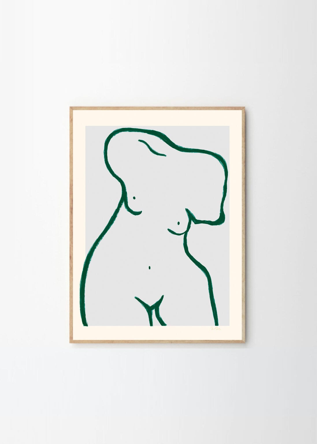 THE POSTER CLUB Poster Πόστερ, Statue, Anna Mörner, (30x40) cm, Άσπρο/Πράσινο,  Sustainable Paper,THE POSTER CLUB